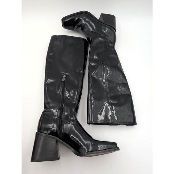 Vince Camuto Sangeti Stacked Heel Knee High Boots Women's Black Size 5M EU35 - Picture 11 of 13